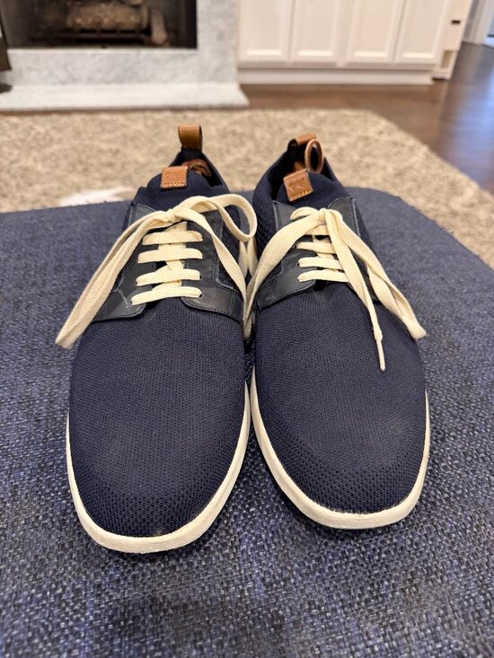 Wolf And Shepherd Swiftknit Men\'s DERBY Shoe In Navy And White main image 9